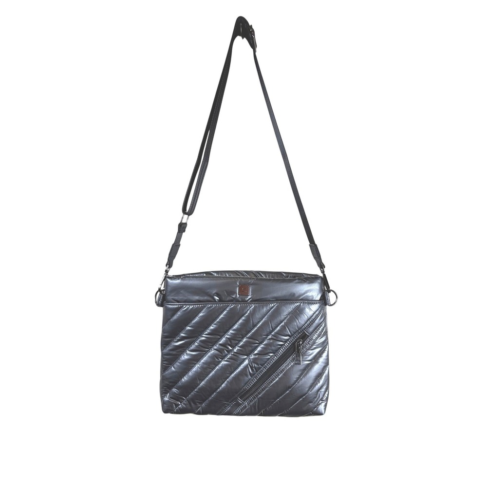Think Royln Diagonal Bum Bag 2.0 Quilted‎ Crossbody Pearl Gray NWOT